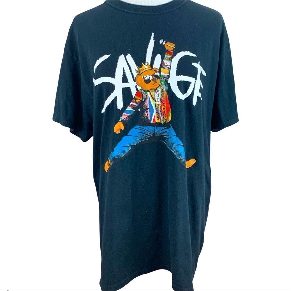 3Forty Inc savage jump bear 90’s style T-shirt